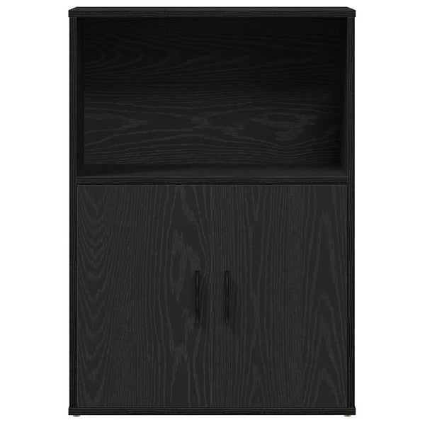 Bücherregal Schwarz Eichenoptik 60x85 cm