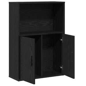Bücherregal Schwarz Eichenoptik 60x85 cm