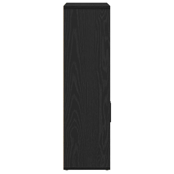 Bücherregal Schwarz Eichenoptik 60x85 cm