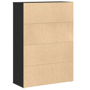 Bücherregal Schwarz Eichenoptik 60x85 cm