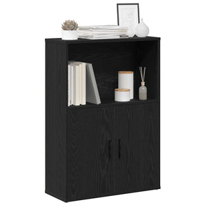 Bücherregal Schwarz Eichenoptik 60x85 cm