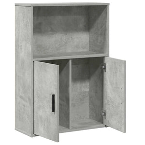 Bücherregal Betongrau 60x24x85 cm