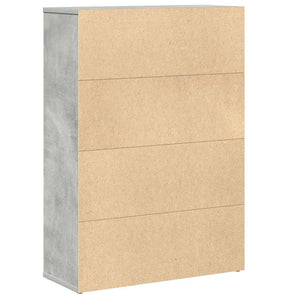 Bücherregal Betongrau 60x24x85 cm