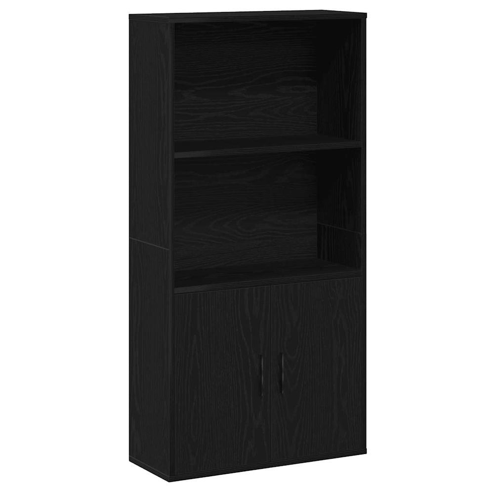 Bücherregal Schwarz Eichen-Optik 60x120 cm