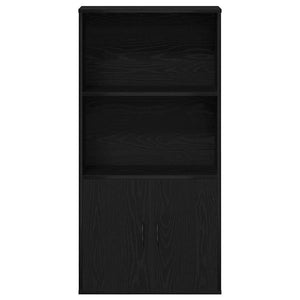Bücherregal Schwarz Eichen-Optik 60x120 cm