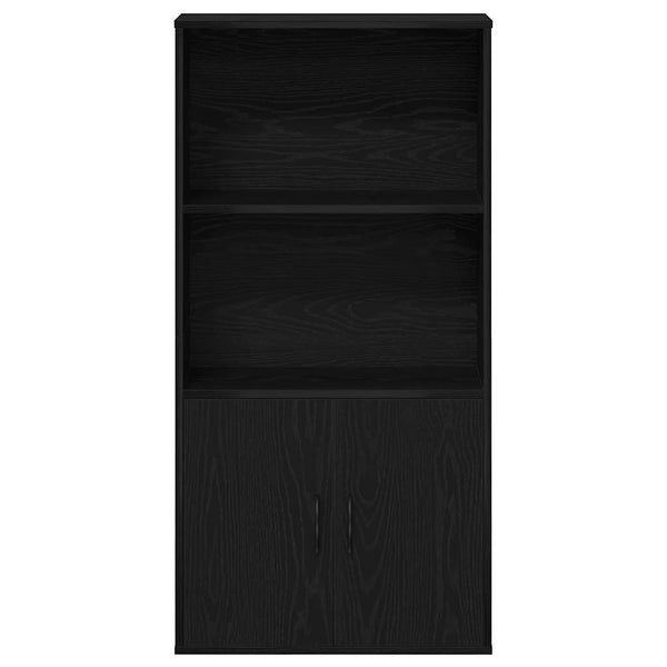 Bücherregal Schwarz Eichen-Optik 60x120 cm