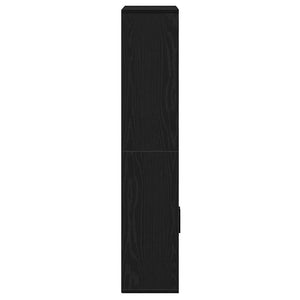 Bücherregal Schwarz Eichen-Optik 60x120 cm