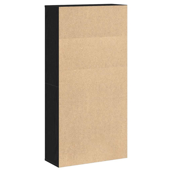 Bücherregal Schwarz Eichen-Optik 60x120 cm