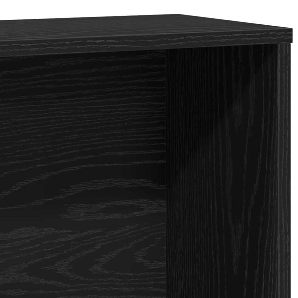 Bücherregal Schwarz Eichen-Optik 60x120 cm