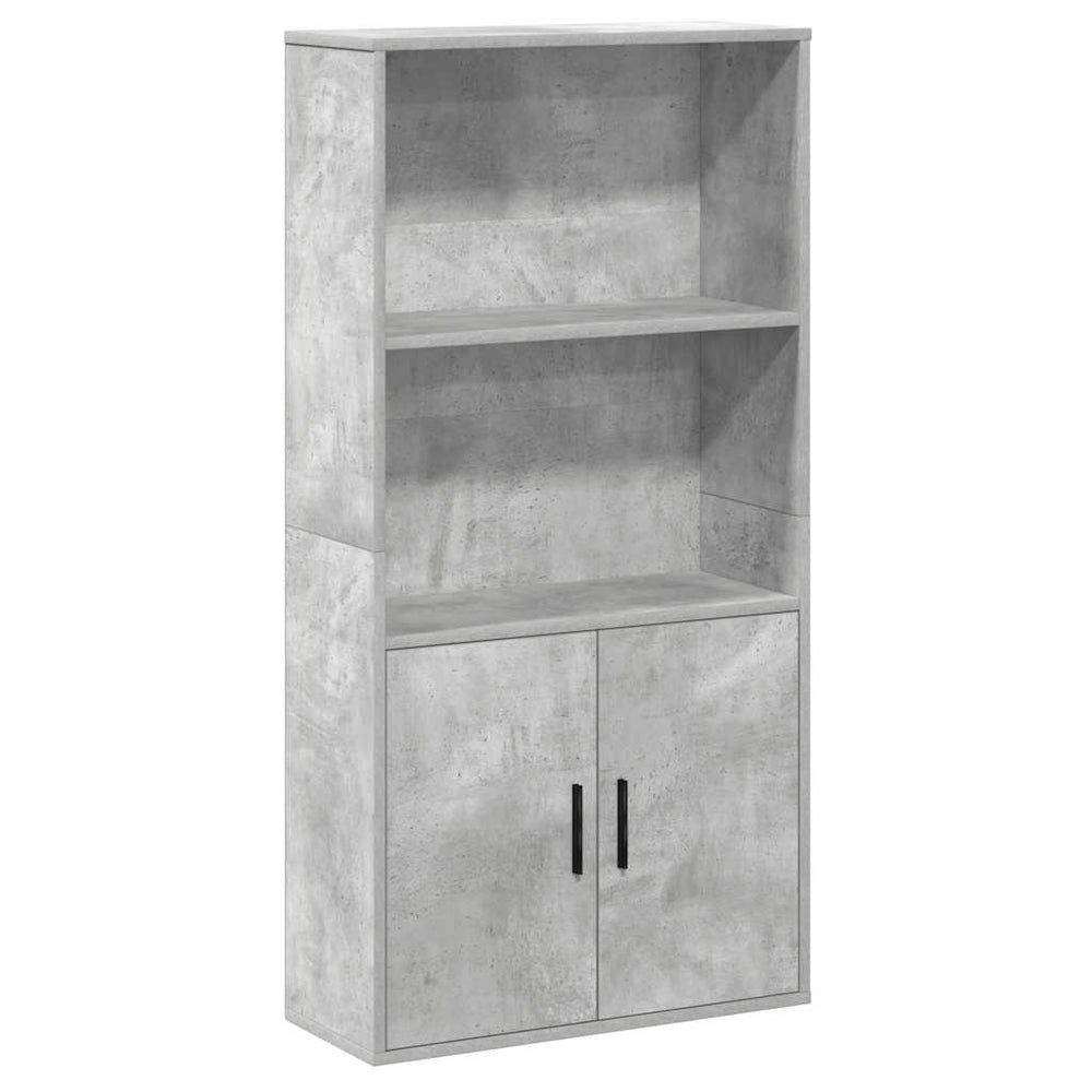 Betongraues Bücherregal 60x24x120 cm