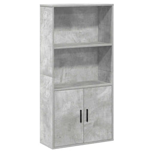 vidaXL Bibliothèque gris béton 60x24x120 cm en bois d'ingénierie