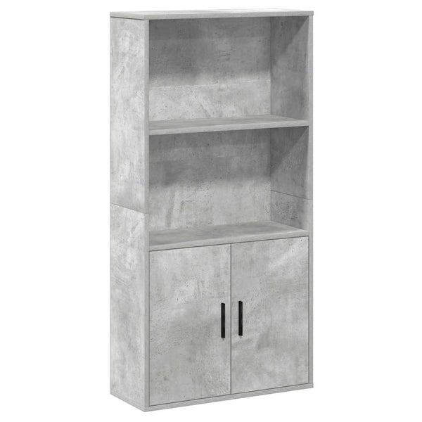 vidaXL Bibliothèque gris béton 60x24x120 cm en bois d'ingénierie
