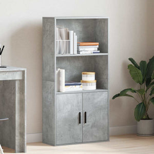vidaXL Bibliothèque gris béton 60x24x120 cm en bois d'ingénierie