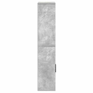 vidaXL Bibliothèque gris béton 60x24x120 cm en bois d'ingénierie
