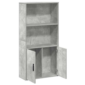 vidaXL Bibliothèque gris béton 60x24x120 cm en bois d'ingénierie