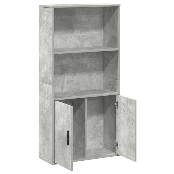vidaXL Bibliothèque gris béton 60x24x120 cm en bois d'ingénierie