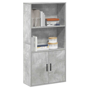 vidaXL Bibliothèque gris béton 60x24x120 cm en bois d'ingénierie