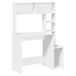 Schreibtisch mit Regal Weiß 100x45x140 cm