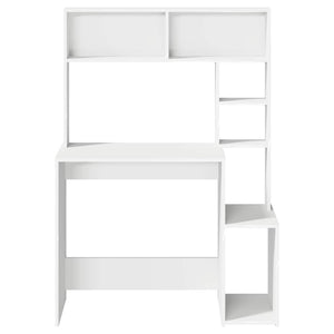 Schreibtisch mit Regal Weiß 100x45x140 cm