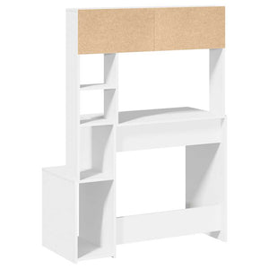 Schreibtisch mit Regal Weiß 100x45x140 cm