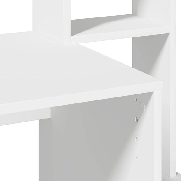 Schreibtisch mit Regal Weiß 100x45x140 cm