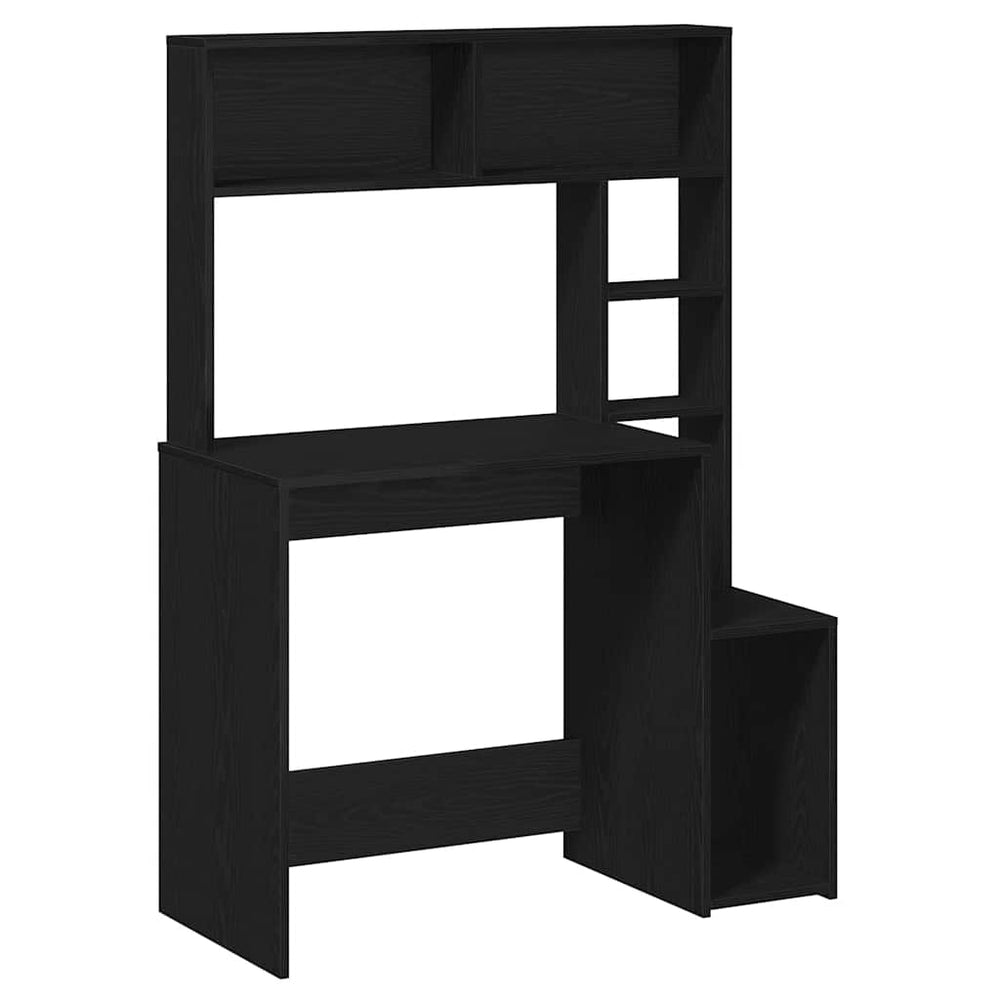 Schreibtisch mit Regal Schwarz 100x45x140 cm