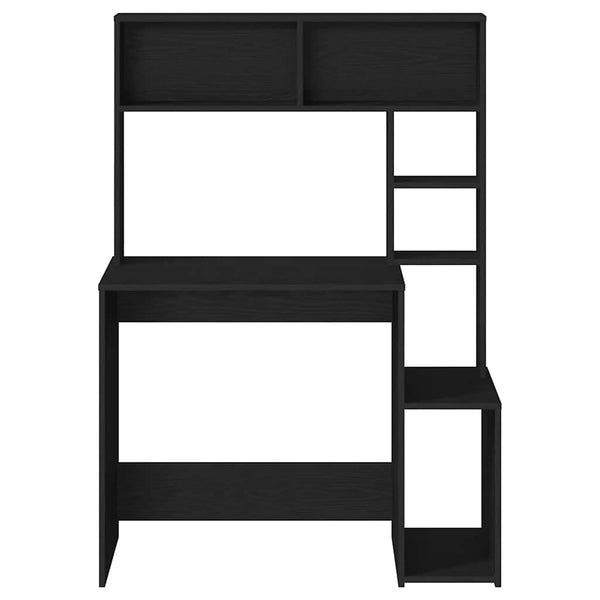 Schreibtisch mit Regal Schwarz 100x45x140 cm