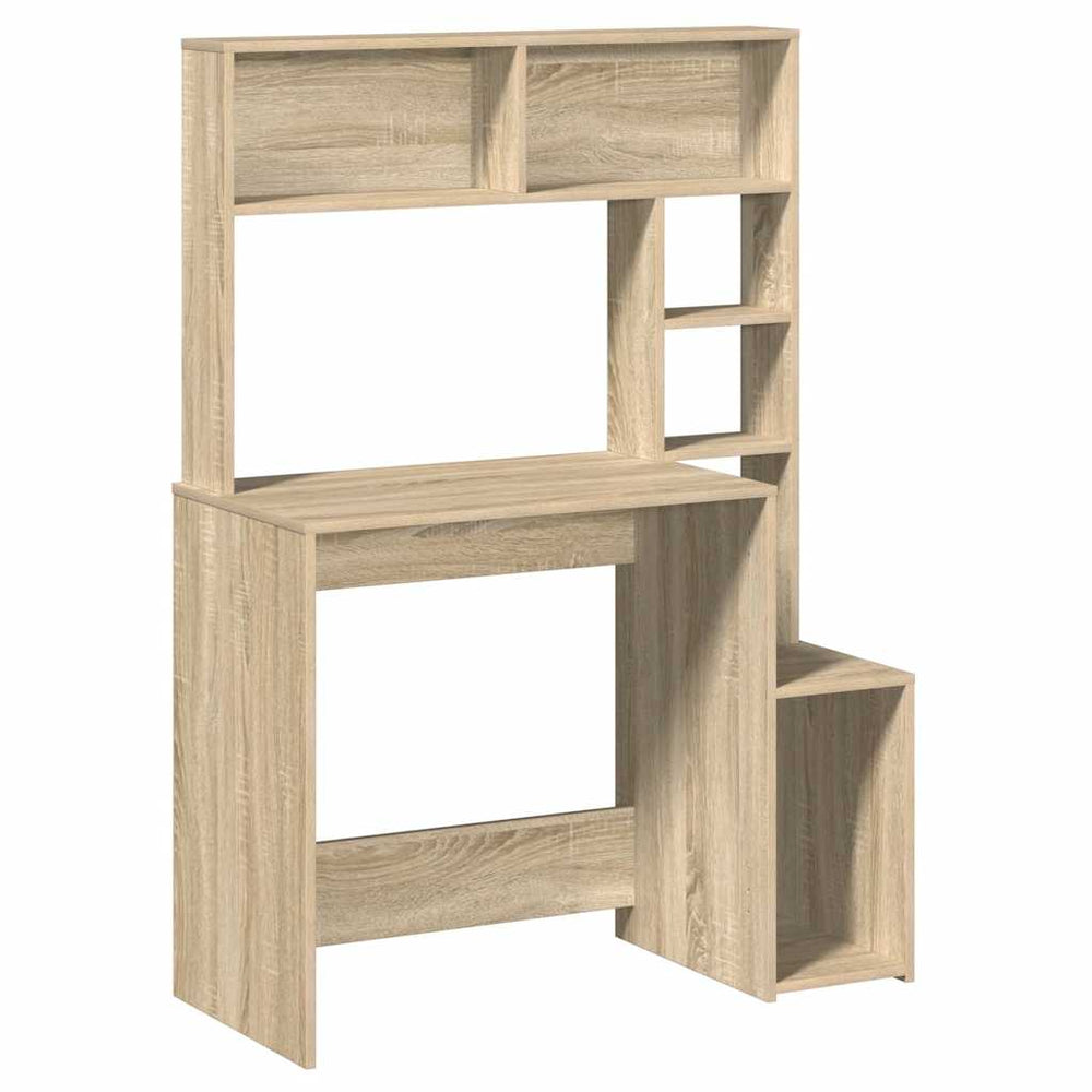 Schreibtisch mit Regal Sonoma Eiche 100x45x140 cm
