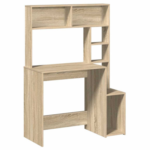 Schreibtisch mit Regal Sonoma Eiche 100x45x140 cm
