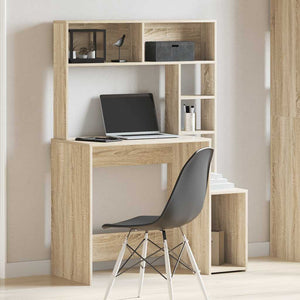 Schreibtisch mit Regal Sonoma Eiche 100x45x140 cm