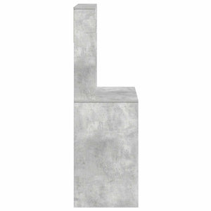 Schreibtisch mit Regal Betongrau 100x45x140 cm