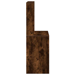 Schreibtisch mit Regal Räuchereiche 100x45x140 cm