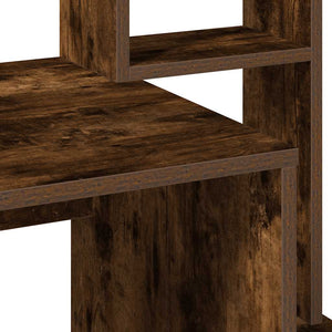 Schreibtisch mit Regal Räuchereiche 100x45x140 cm