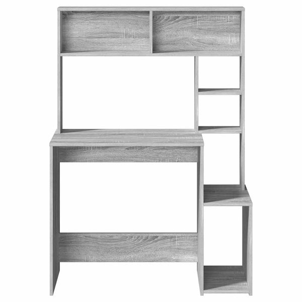 Schreibtisch mit Regal Grau Sonoma 100cm