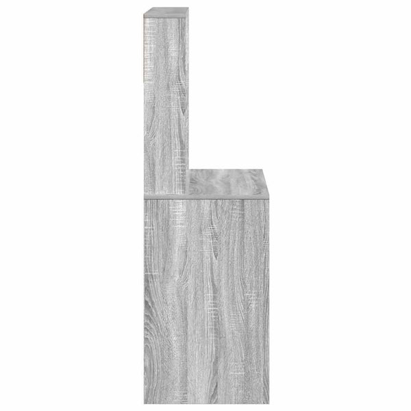 Schreibtisch mit Regal Grau Sonoma 100cm