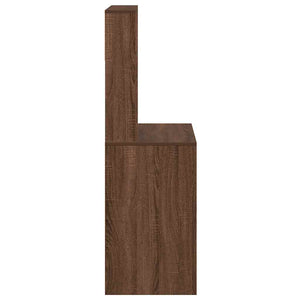 vidaXL Bureau avec étagère marron aspect chêne 100x45x140 cm