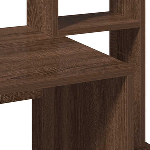 vidaXL Bureau avec étagère marron aspect chêne 100x45x140 cm