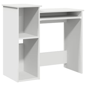 Schreibtisch mit Regalen, Weiß, 84 cm