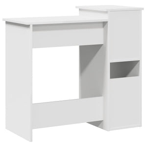 Schreibtisch mit Regalen, Weiß, 84 cm