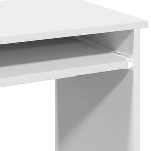 Schreibtisch mit Regalen, Weiß, 84 cm