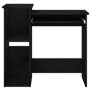 vidaXL Bureau avec étagères Noir 84x40x78 cm Bois d'ingénierie