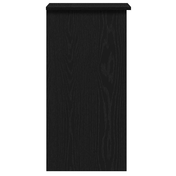 vidaXL Bureau avec étagères Noir 84x40x78 cm Bois d'ingénierie