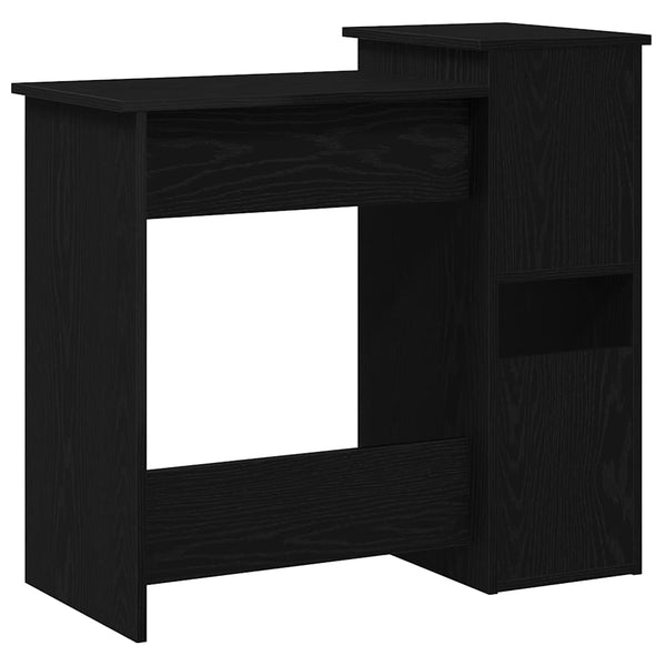 vidaXL Bureau avec étagères Noir 84x40x78 cm Bois d'ingénierie