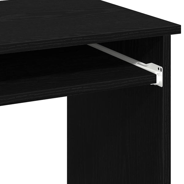 vidaXL Bureau avec étagères Noir 84x40x78 cm Bois d'ingénierie