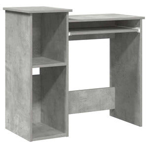 Schreibtisch Betongrau mit Regalen