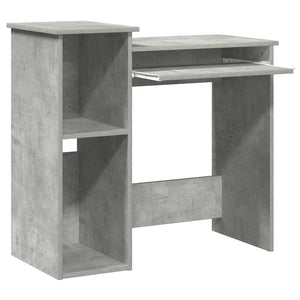 Schreibtisch Betongrau mit Regalen