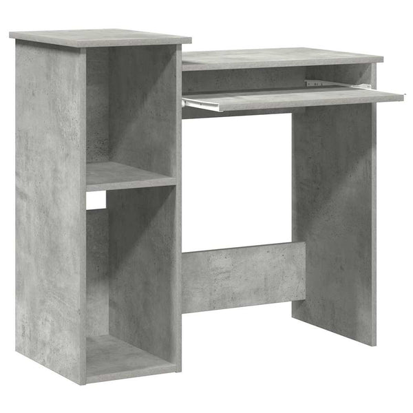 Schreibtisch Betongrau mit Regalen