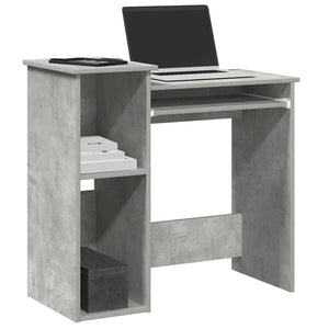 Schreibtisch Betongrau mit Regalen