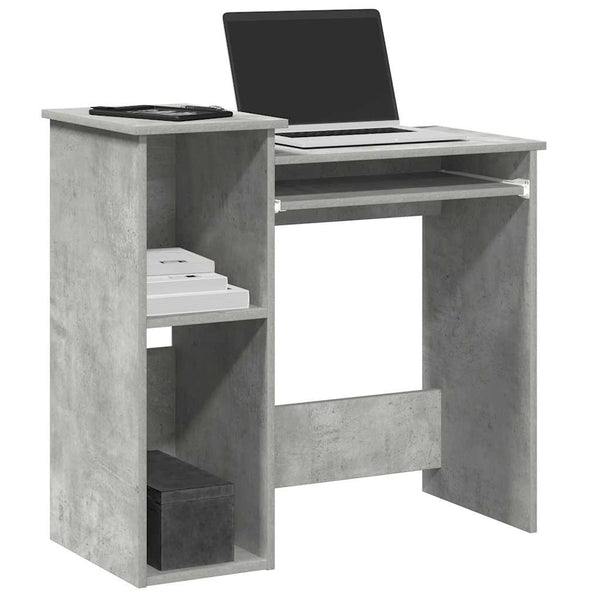 Schreibtisch Betongrau mit Regalen