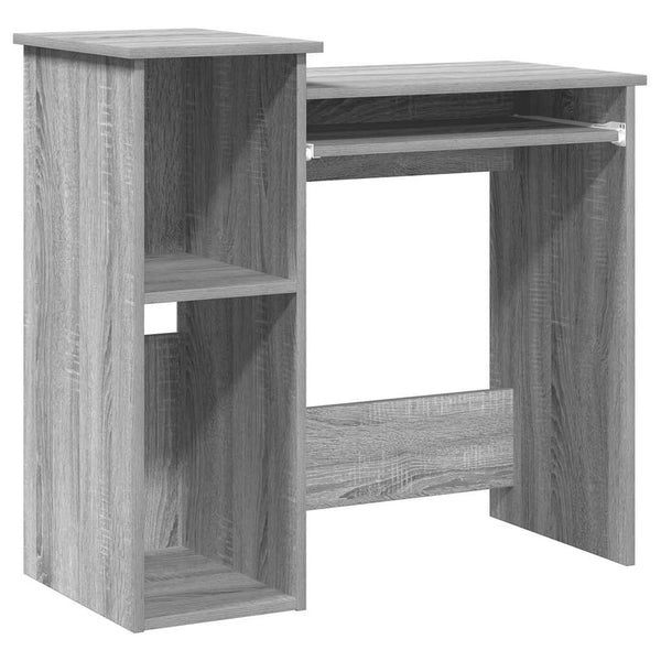Schreibtisch mit Regal Grau Sonoma